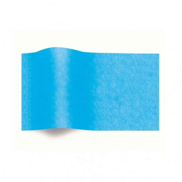 Folha de papel de seda azul turquesa
