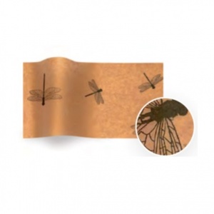 Folha de papel de seda kraft com libelinhas